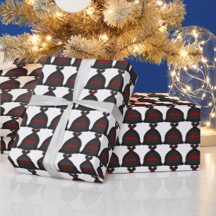 Christmas coal bag pattern wrapping paper