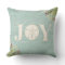 Christmas Coastal Beach Joy Throw Pillow
