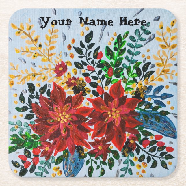 Christmas Coaster (Add Name) (Front)