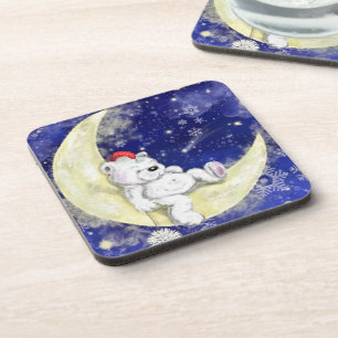 Christmas Coaster Dreaming Little Bear