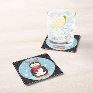 Christmas Coaster with Penguin