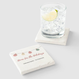 Christmas Coaster with Playful Holiday Icons