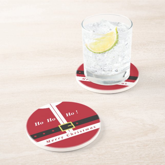 Christmas Coaster with Santa Claus Design - Fun (Side)