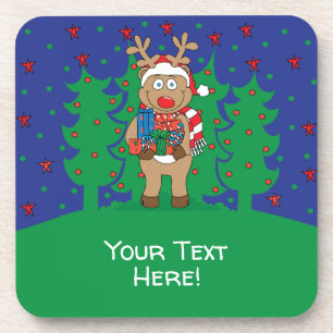Christmas Coasters Rudolph Presents