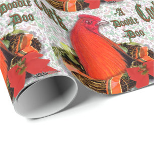 Christmas Cockadoodledoo Wrapping Paper
