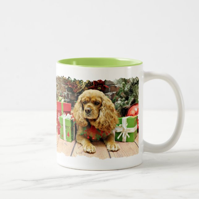 Christmas - Cockalier - Suzy Two-Tone Coffee Mug (Right)