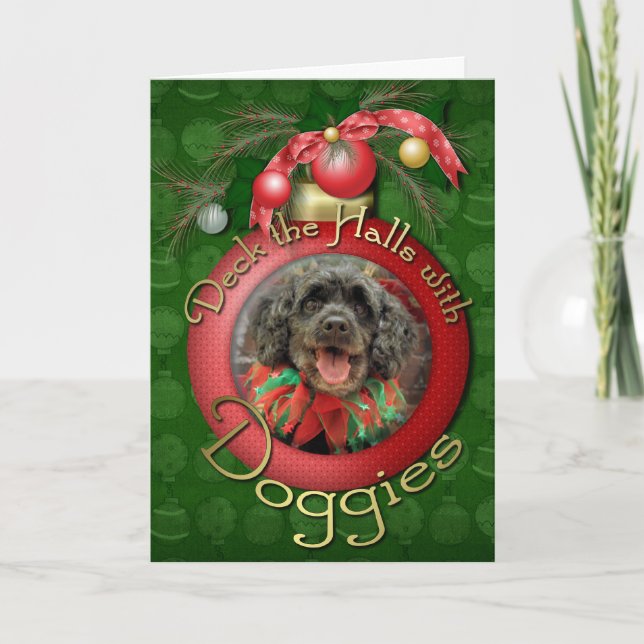 Christmas - Cockapoo - Rocky Holiday Card (Front)