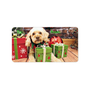 Christmas - Cockapoo - Trailer Label
