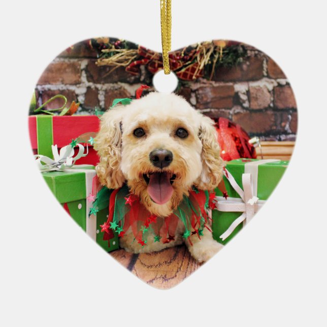 Christmas - Cockapoo - Trixie Ceramic Tree Decoration (Front)