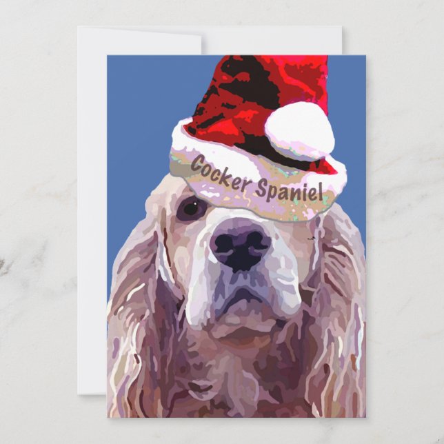 Christmas Cocker Spaniel Grt Card Pack (Front)