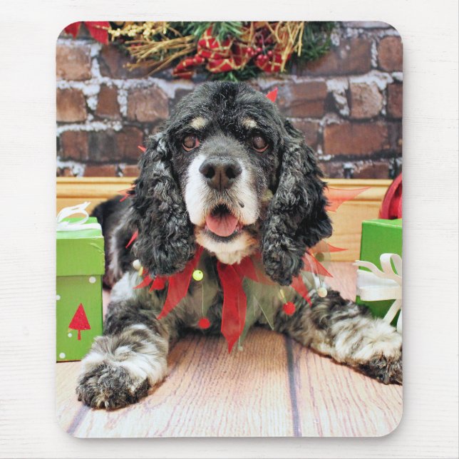 Christmas - Cocker Spaniel - Harley Mouse Pad (Front)