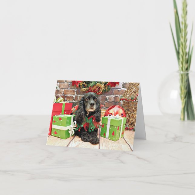 Christmas - Cocker Spaniel - Lily Holiday Card (Front)