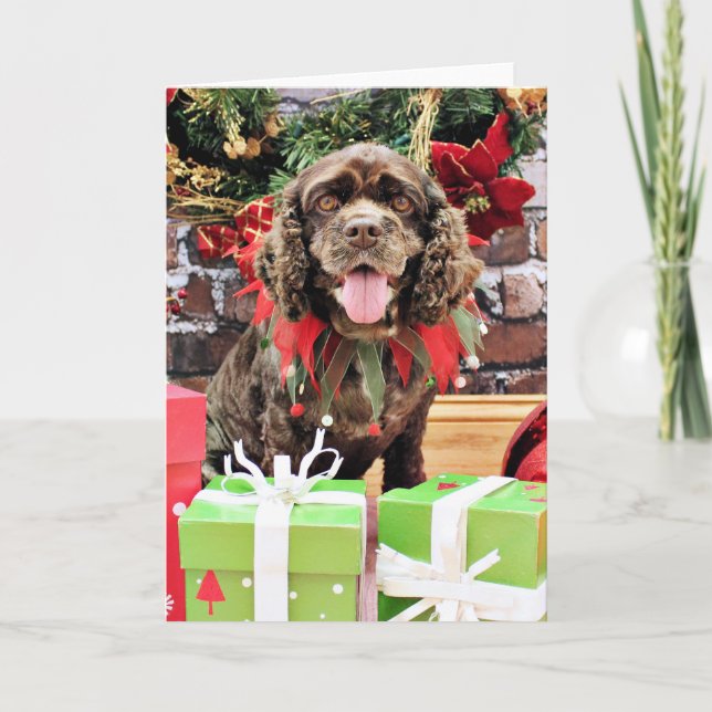 Christmas - Cocker Spaniel - Murphy Holiday Card (Front)