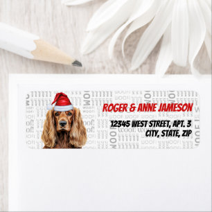Christmas Cocker Spaniel Santa Return Address Label