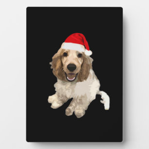 Christmas Cocker Spaniel (White) Essential T-Shirt Plaque