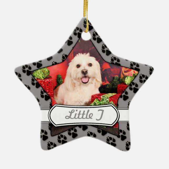 Christmas - Cocker - Toby, Havanese - Little T Ceramic Tree Decoration (Back)