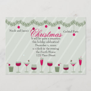 Christmas Cocktail Celebration Invitation
