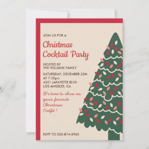 Christmas Cocktail invitation Classic Giant Tree