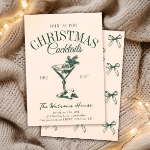 Christmas Cocktail Party Holiday Social Club Invitation