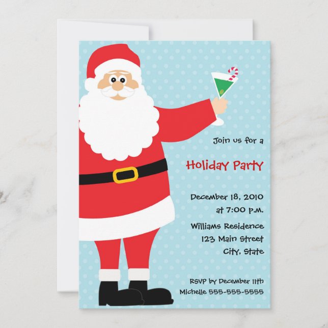 Christmas Cocktail Party Invitations (Front)