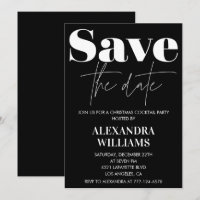 Christmas Cocktail Party Invitations Save the date