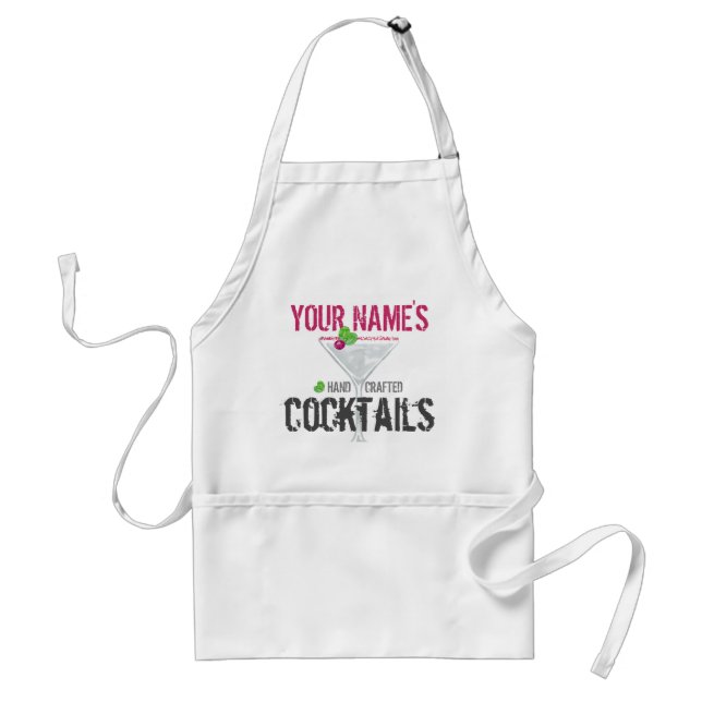 Christmas Cocktail Personalised Standard Apron (Front)
