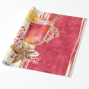 Christmas cocktail wrapping paper