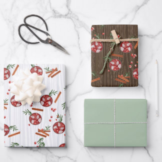 Christmas Cocktail Wrapping Paper Set