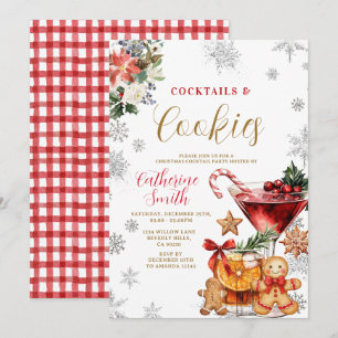 Christmas Cocktails and Cookies Party Invitation