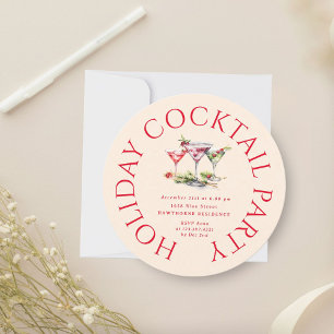 Christmas Cocktail's Elegant Party Invitation