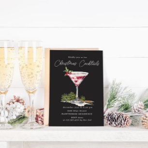 Christmas Cocktail's Elegant Party Invitation
