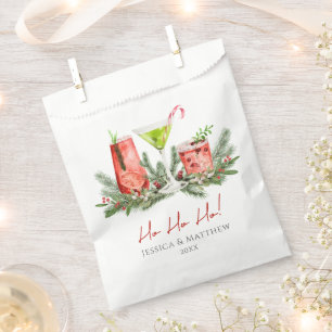 Christmas Cocktails Festive Mistletoe Holiday  Favour Bag