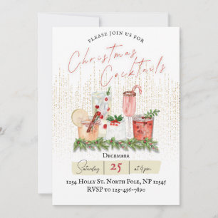 Christmas Cocktails Party Invitation