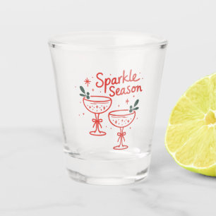 Christmas Cocktails Sparkle Season Shot Glass