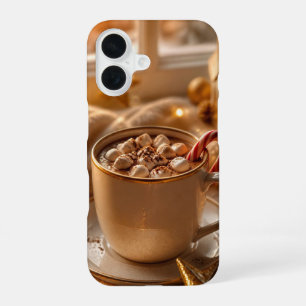 Christmas Cocoa Cream Cup Golden Stars Phone Case
