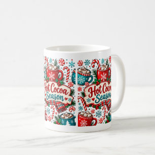 Christmas Cocoa Cup, Candy Cane Peppermint Holiday Coffee Mug