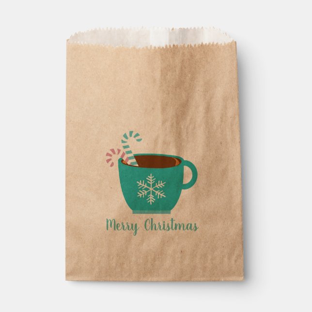 Christmas Cocoa Mug Customisable Favour Bag (Front)