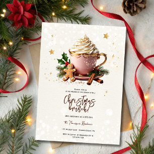 Christmas coffee brunch invitation