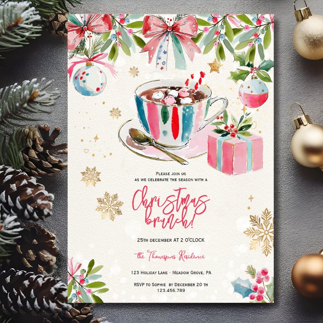 Christmas coffee brunch invitation (Creator Uploaded)