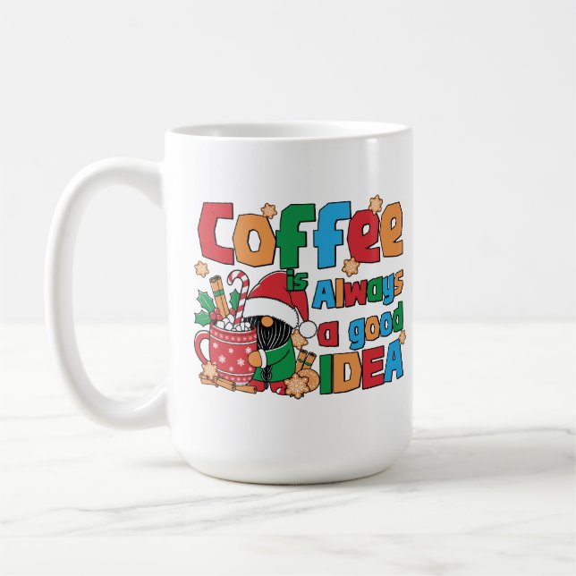 Christmas Coffee Cup With Festive Sayings (Left)
