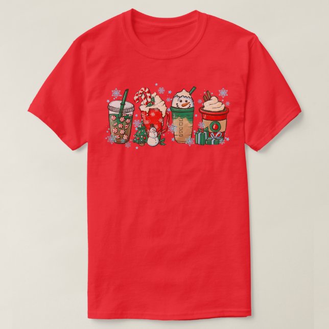 Christmas Coffee For Womens Sweets Winter Cosy Cof T-Shirt (Design Front)