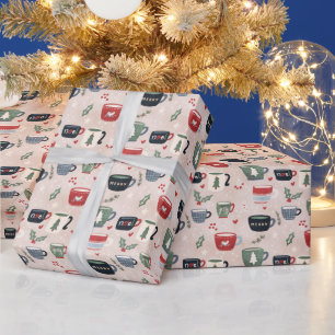 Christmas Coffee Mug Wrapping Paper