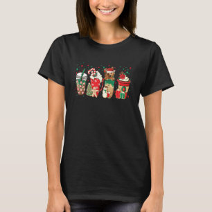 Christmas Coffee Red Peppermint Latte Iced Yorkshi T-Shirt