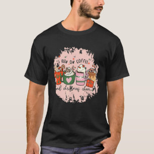Christmas coffee snowmen red peppermint iced latte T-Shirt