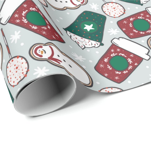 Christmas Coffee Wrapping Paper (Roll Corner)