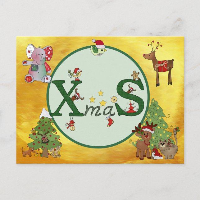 Christmas colage postcard (Front)