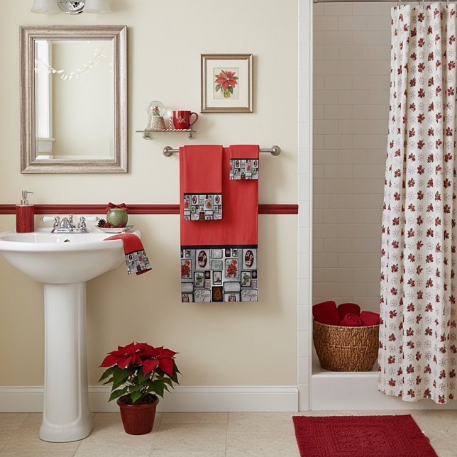 Christmas collage bath towel set (Creator Uploaded)