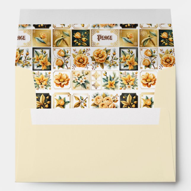 Christmas Collage in Gold Envelope (Back (Bottom))