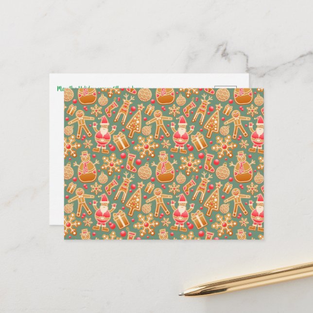Christmas Collage Postcard (Front/Back In Situ)