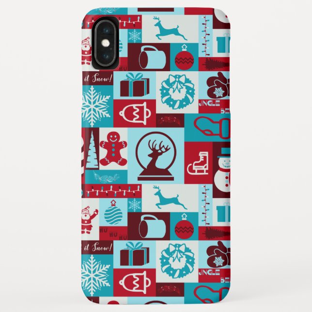 Christmas Collage (Red/Blue) Case-Mate iPhone Case (Back)
